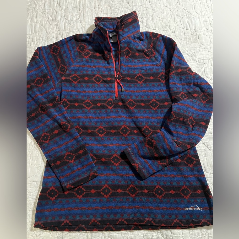 Eddie Bauer Quarter zip fleece sweater